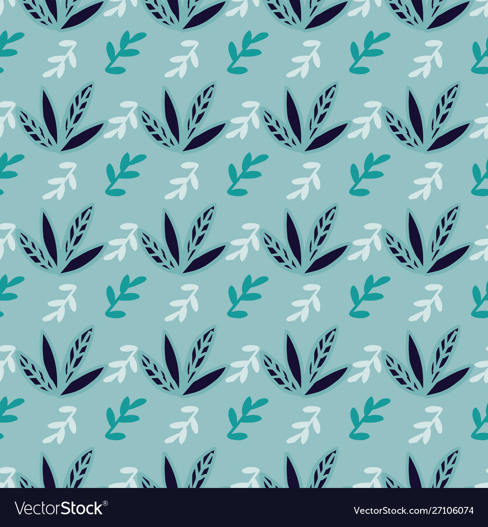 Leaves repeat pattern background Vector Image Leaves repeat pattern background