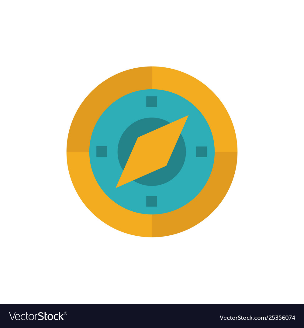 Navigation navigator compass location flat color vector image Navigation navigator compass location flat color