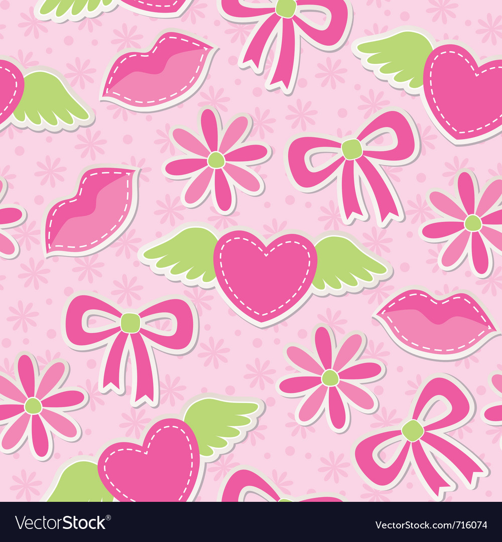 Pink seamless pattern Royalty Free Vector Image