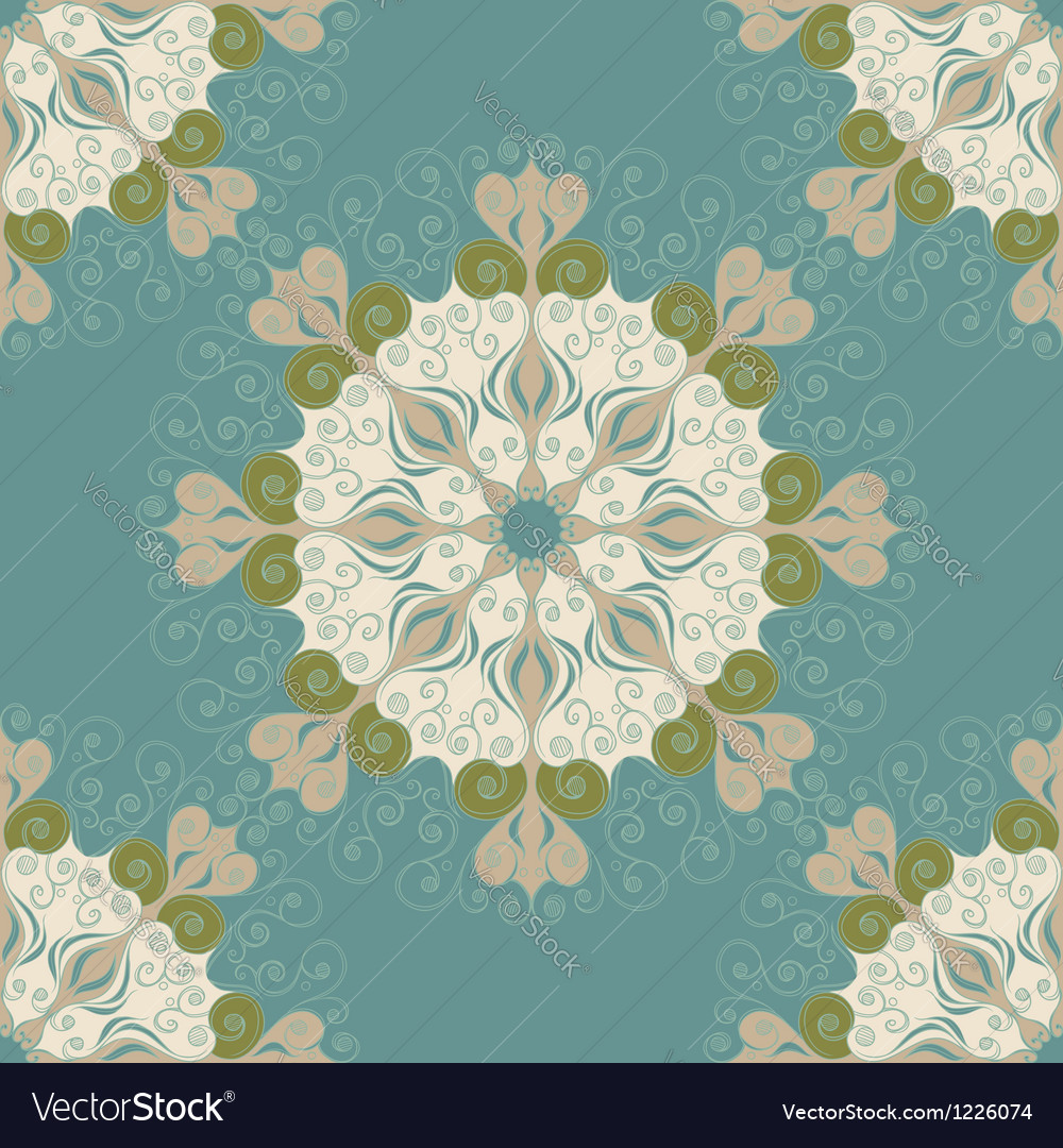 Seamless pattern with abstract elements damask