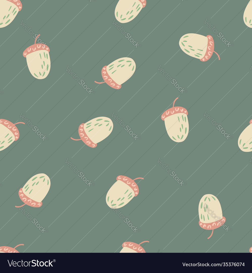 Seamless random pattern with doodle chestnuts vector image Seamless random pattern with doodle chestnuts