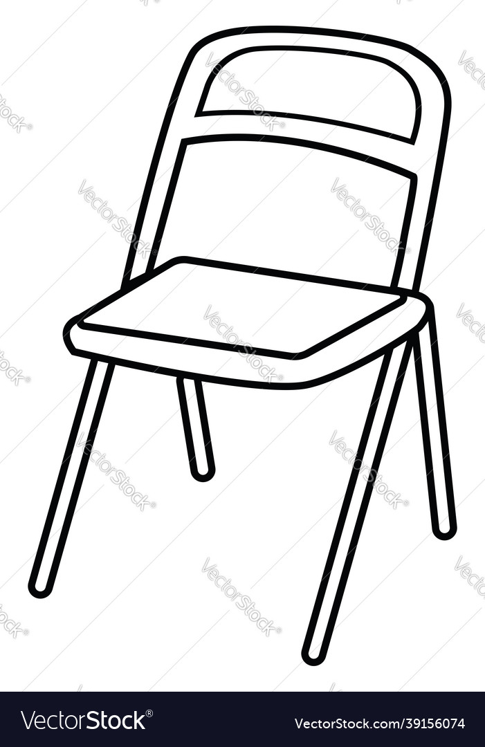 Simple chair icon on white background Royalty Free Vector