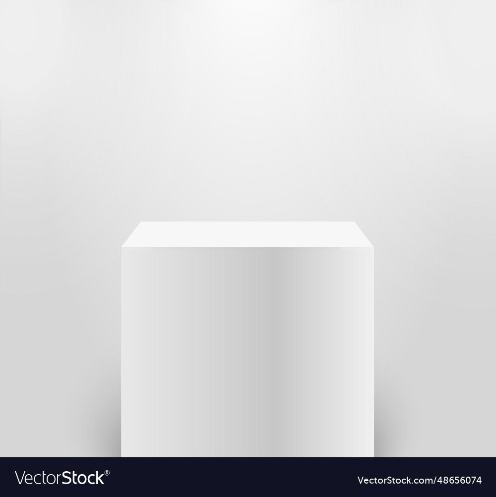 White pedestal or podium
