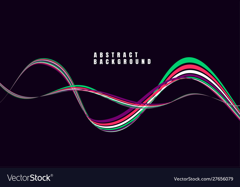 Abstract dynamic waves background with colorful