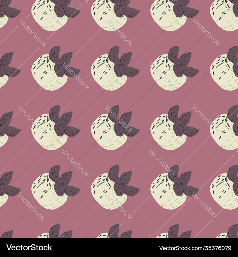Abstract persimmon seamless doodle pattern light Vector Image