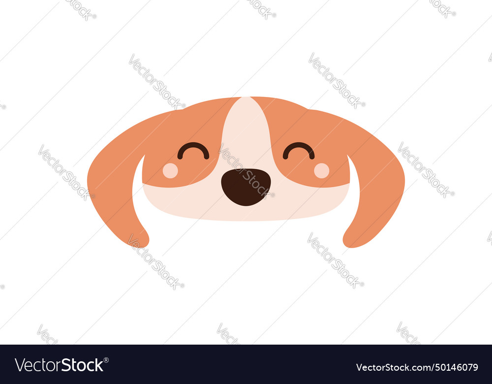 Asian chinese zodiac sign cute cartoon dog face