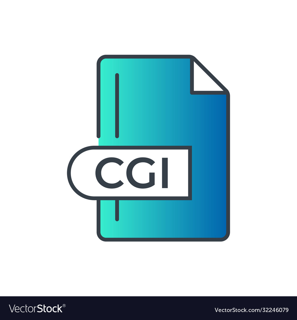 Cgi file format icon extension gradient