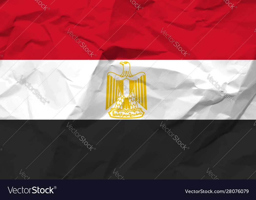 Crumpled paper egypt flag