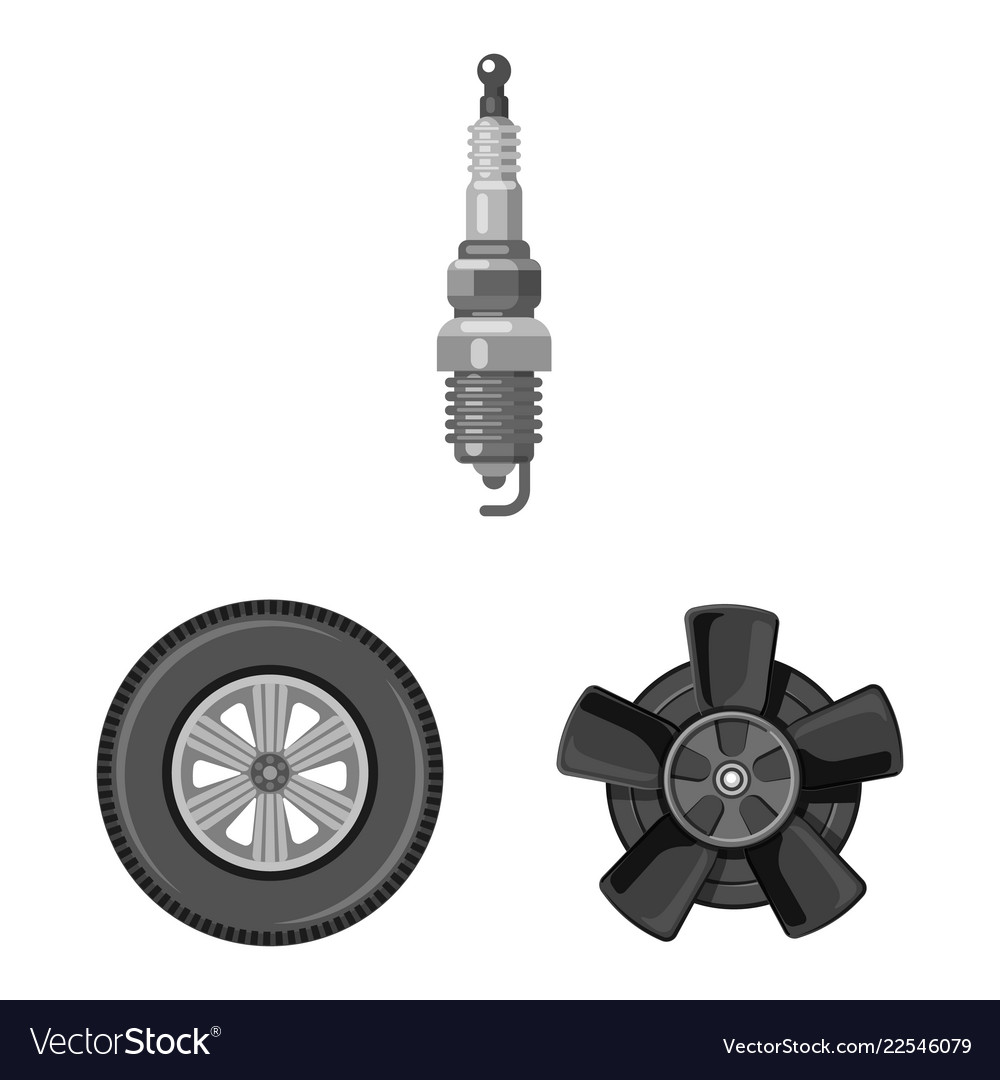 Design of auto and part logo set vector image Design of auto and part logo set