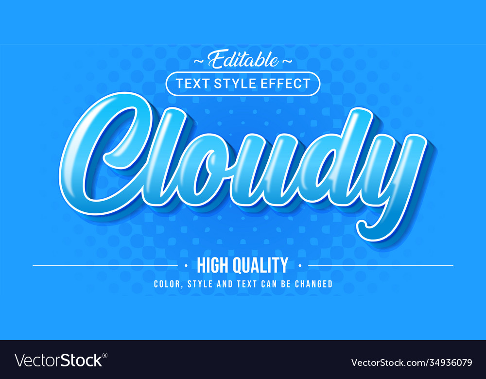 Editable text style effect