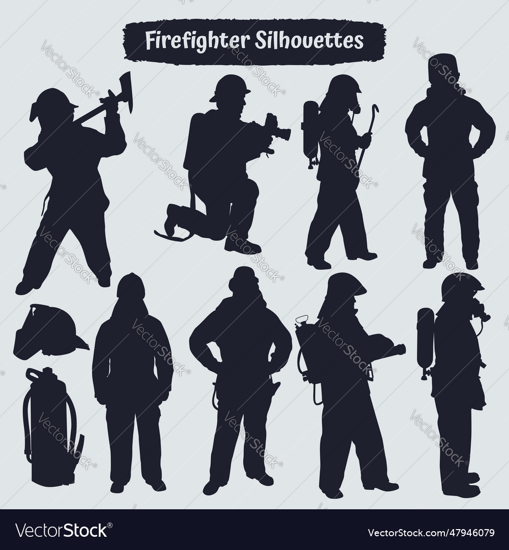 Firefighter silhouette image