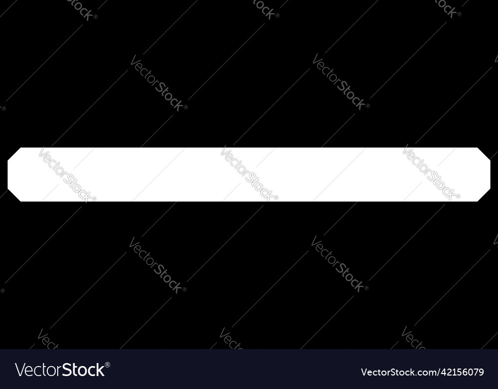 Flat banner button template shape with corner vector image Flat banner button template shape with corner