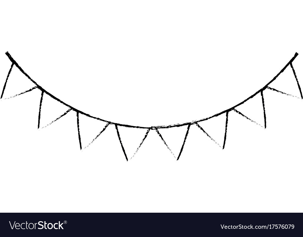 Garlands hanging party decoration Royalty Free Vector Image