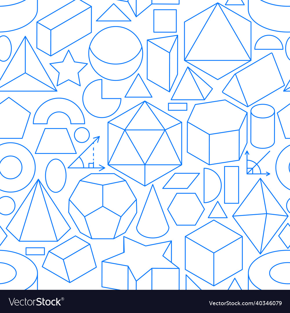 Geometric forms line seamless pattern vector image Geometric forms line seamless pattern