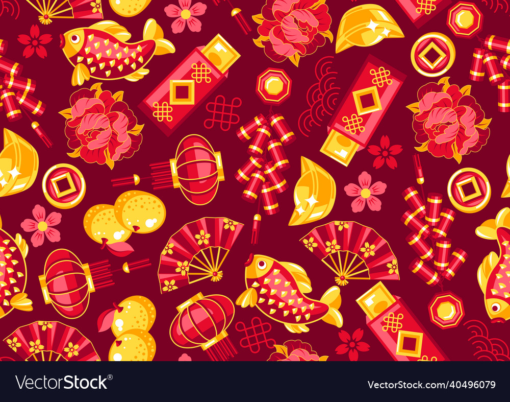 Happy chinese new year seamless pattern