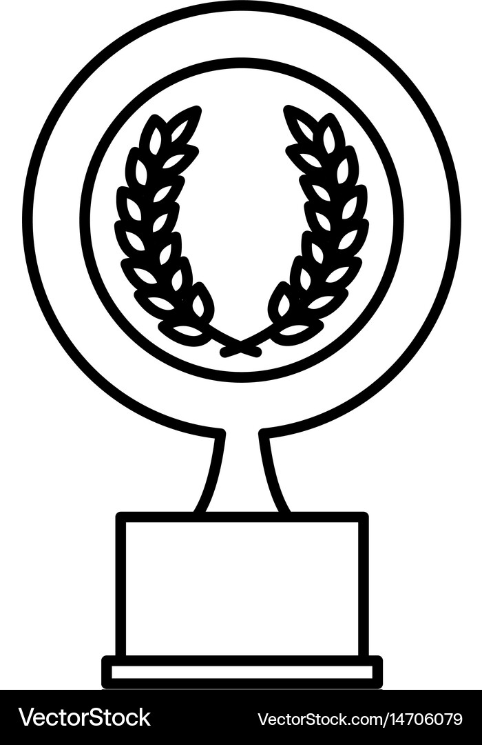 Medallion with wreath award Royalty Free Vector Image