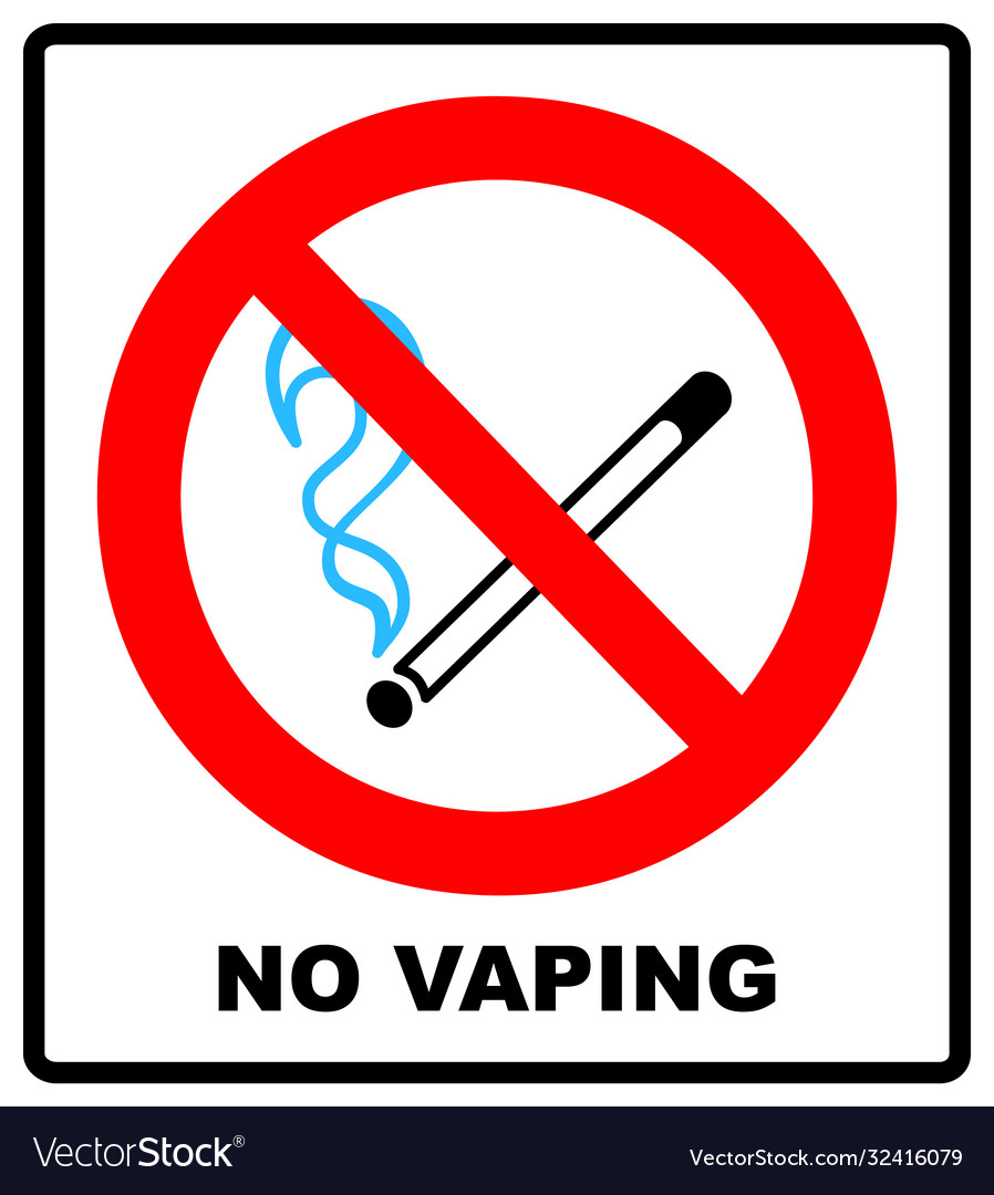 No Vaping Sign Do Not Smoke Electronic Cigarette Vector Image