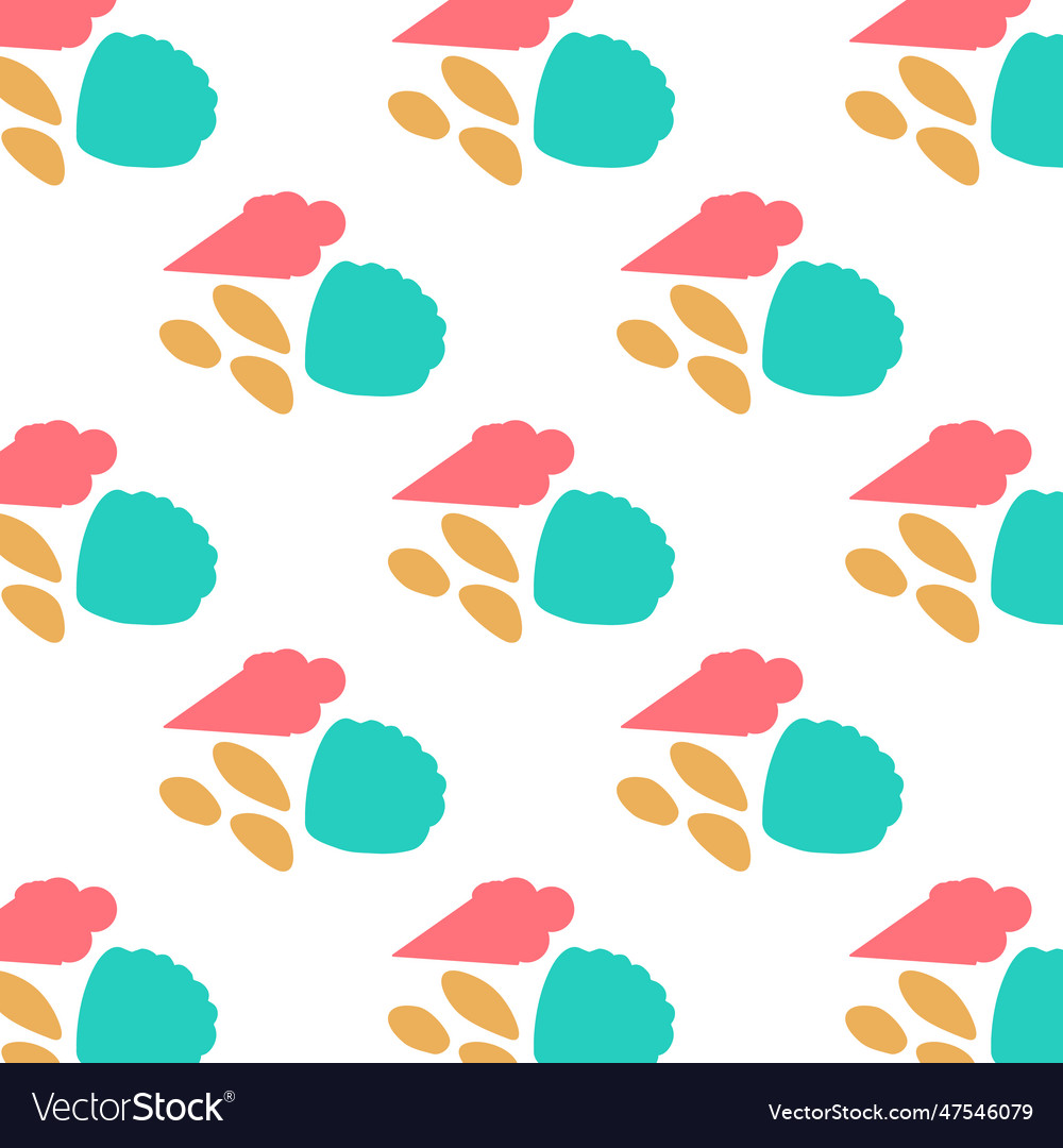 Seamless summer color pattern of abstract shapes vector image Seamless summer color pattern of abstract shapes