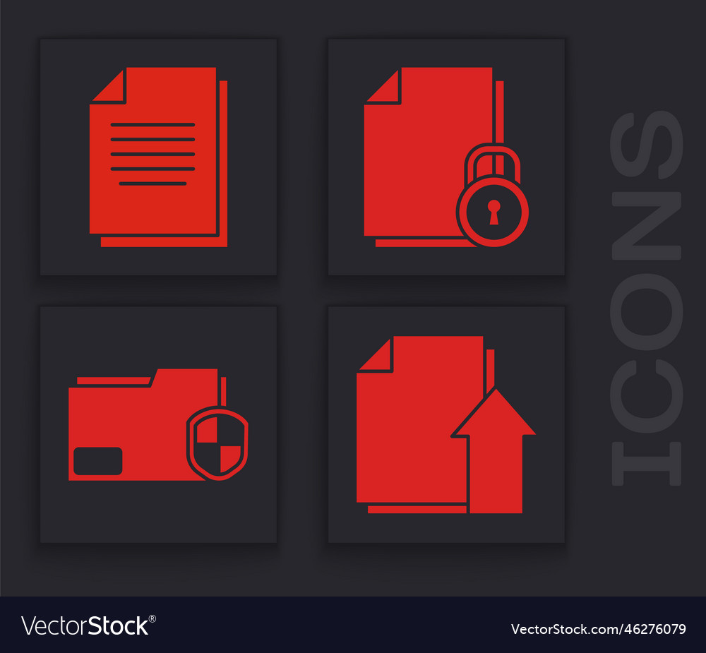 Set upload file document vector image Set upload file document