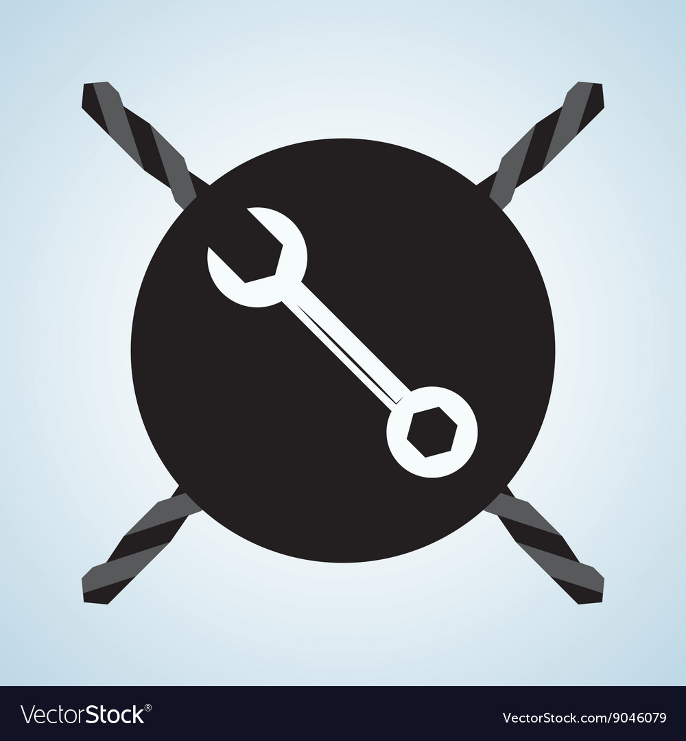 Tool design circle icon flat