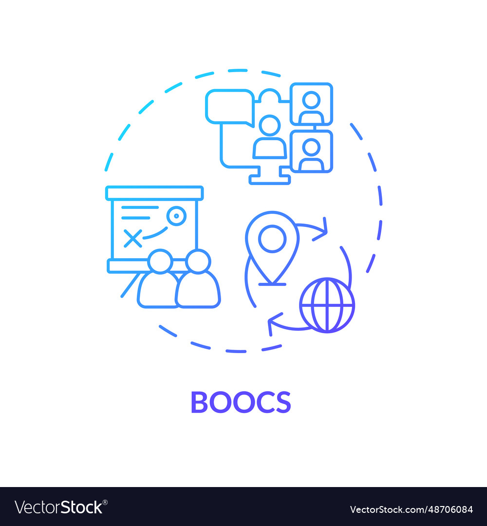 2d gradient thin linear icon boocs concept vector image 2d gradient thin linear icon boocs concept