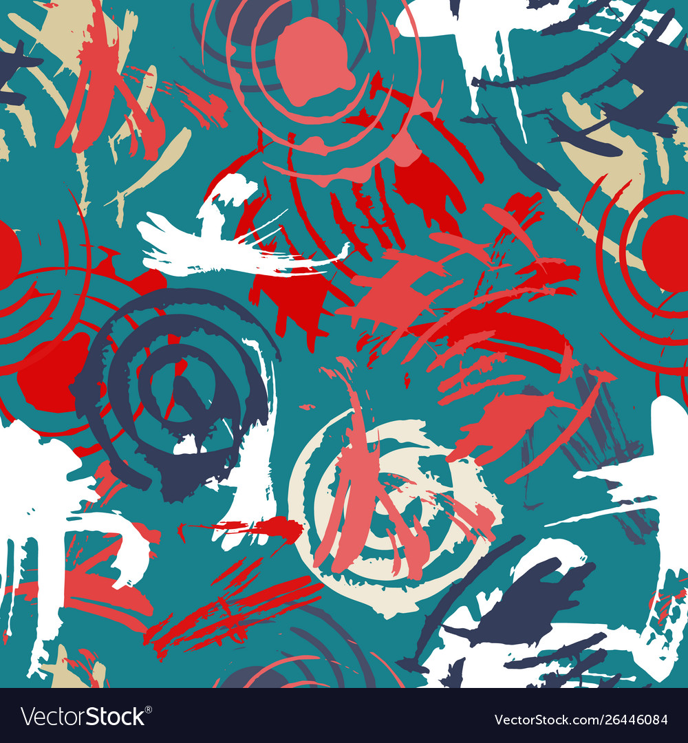 Abstract seamless pattern in graffiti style vector image Abstract seamless pattern in graffiti style