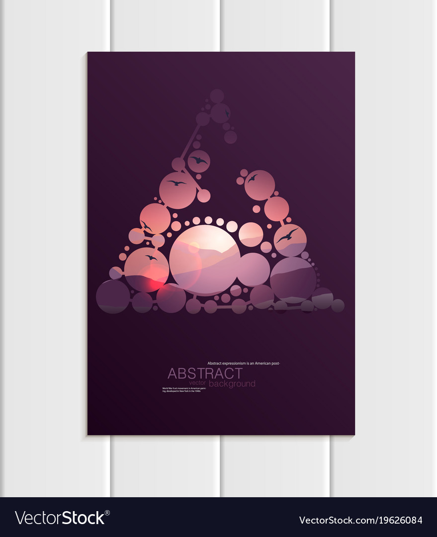 Brochure a5 or a4 format abstract circles