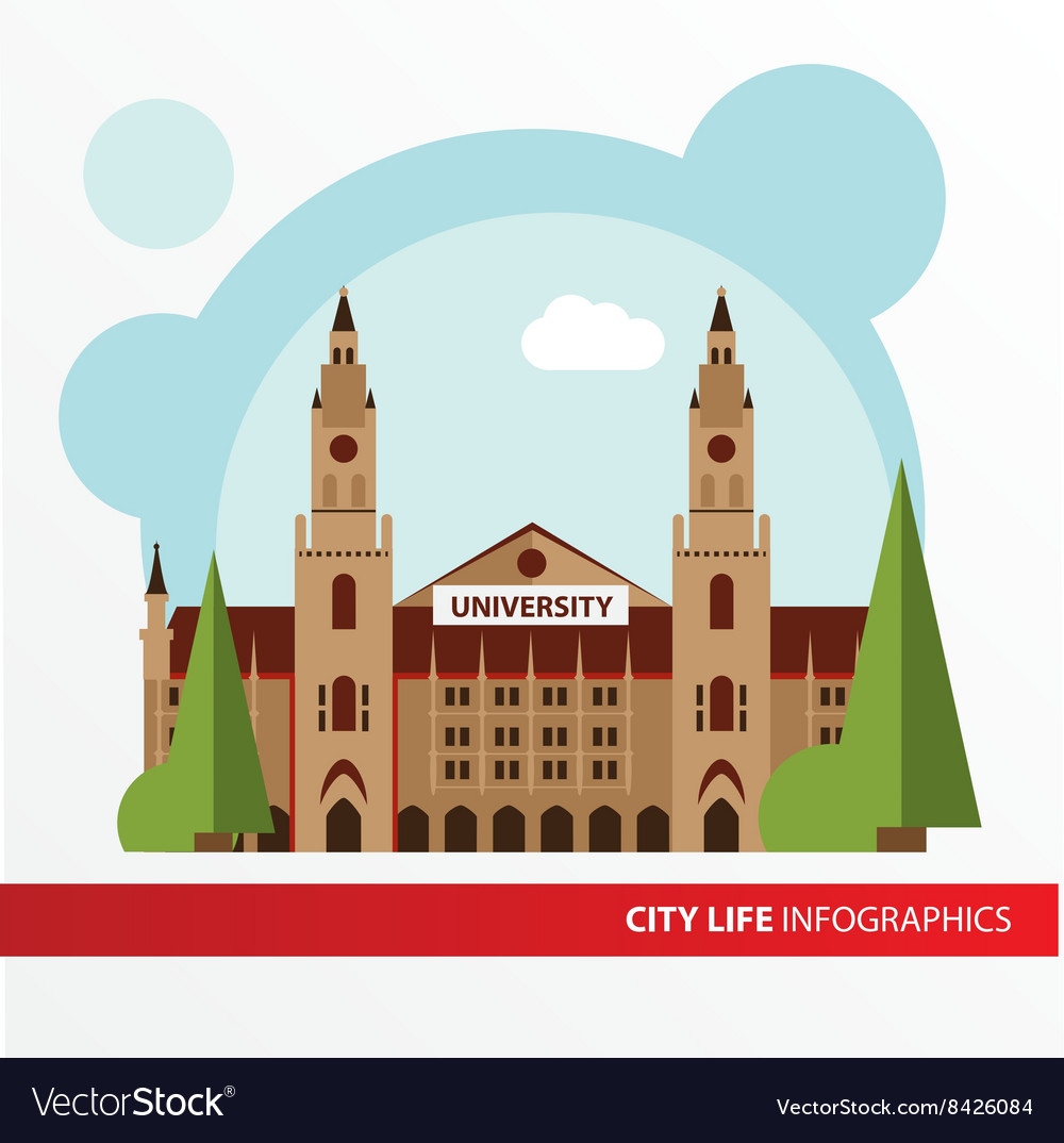 City Building Icon - Flat Style