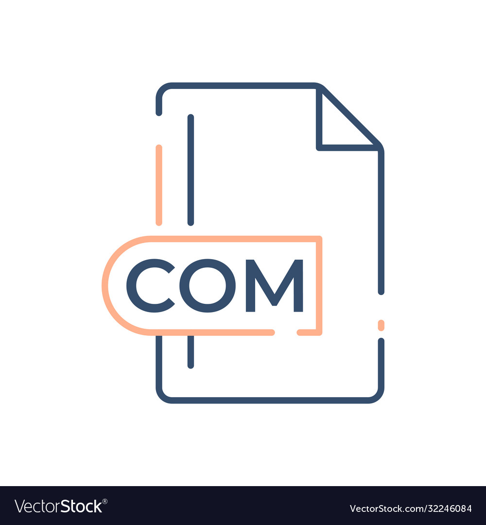 Com-Dateiformat-Symbolerweiterung Linie