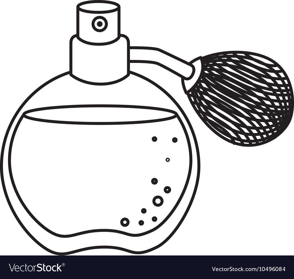 Fragrance aroma bottle scent isolated Royalty Free Vector