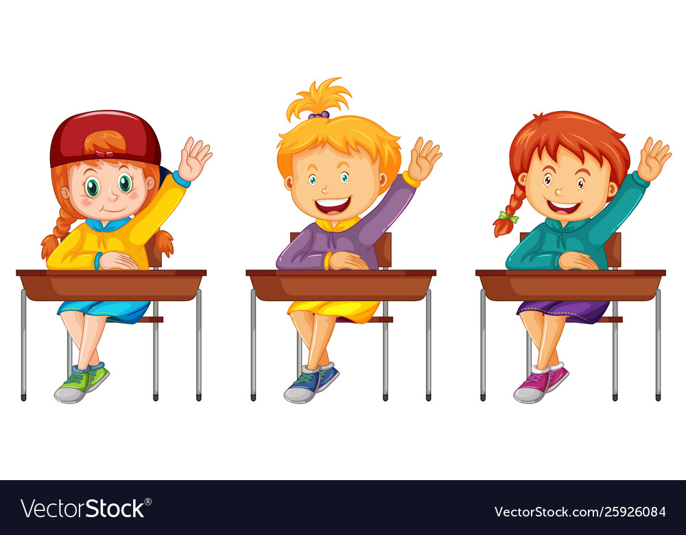 Group children on white background Royalty Free Vector Image