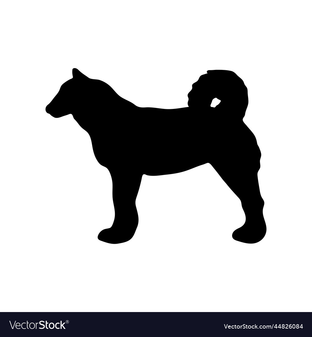 Laika dog black silhouette