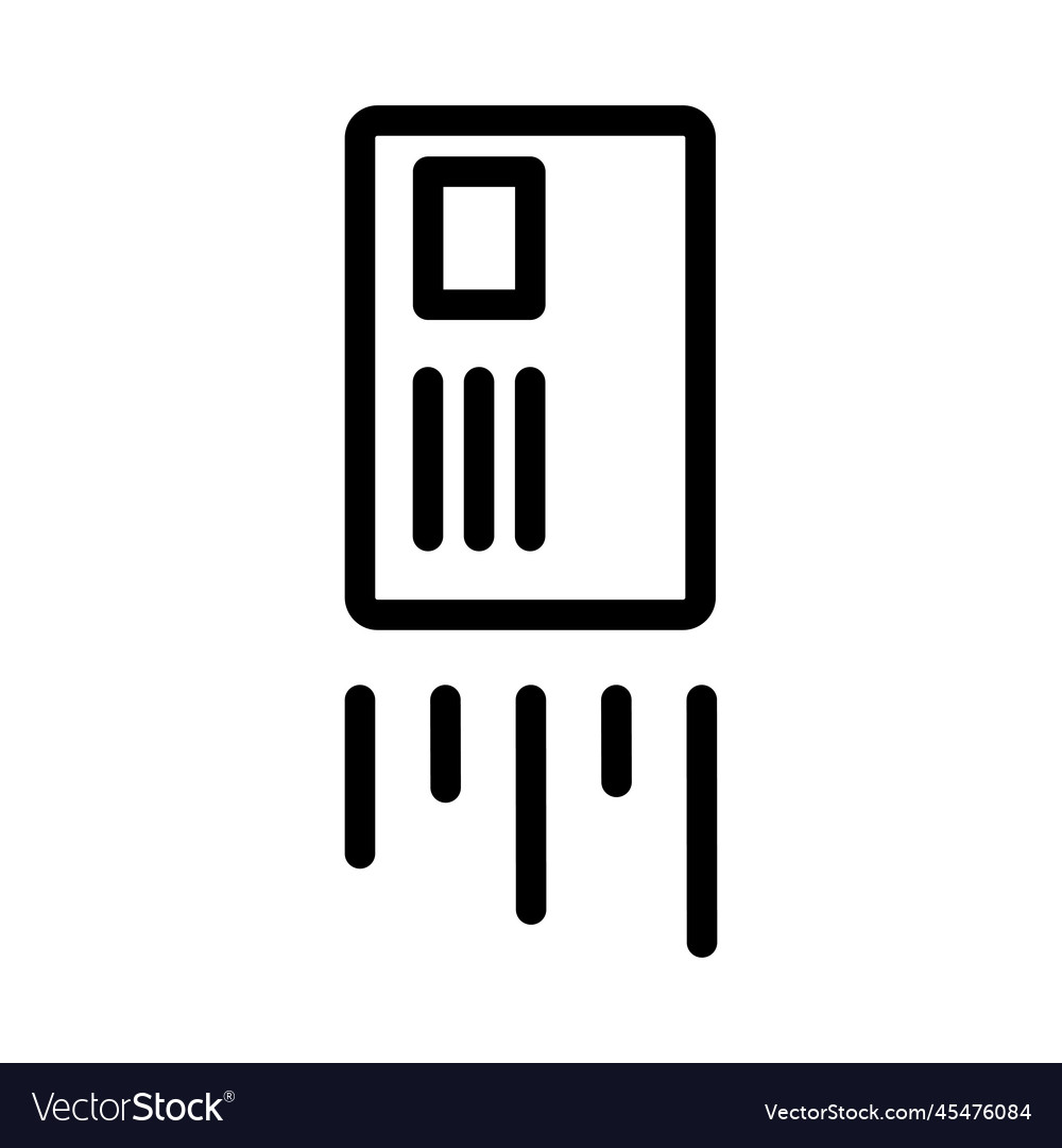 Send message line icon isolated on white Vector Image Send message line icon isolated on white