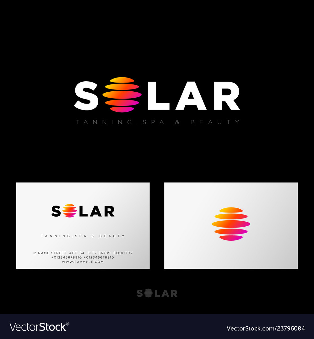 Solar logo photo studio equipment emblem web ui Vector Image