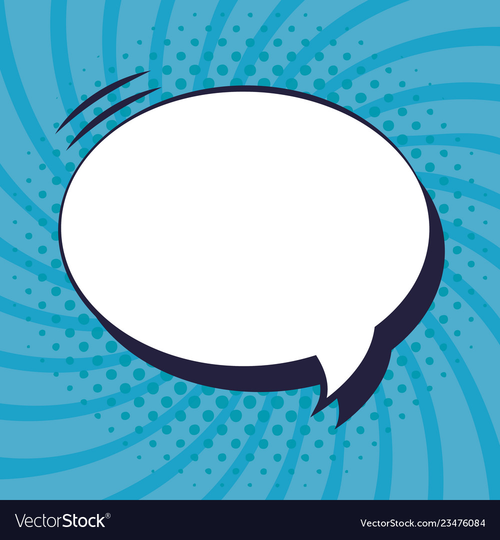 Speech bubble pop art style Royalty Free Vector Image