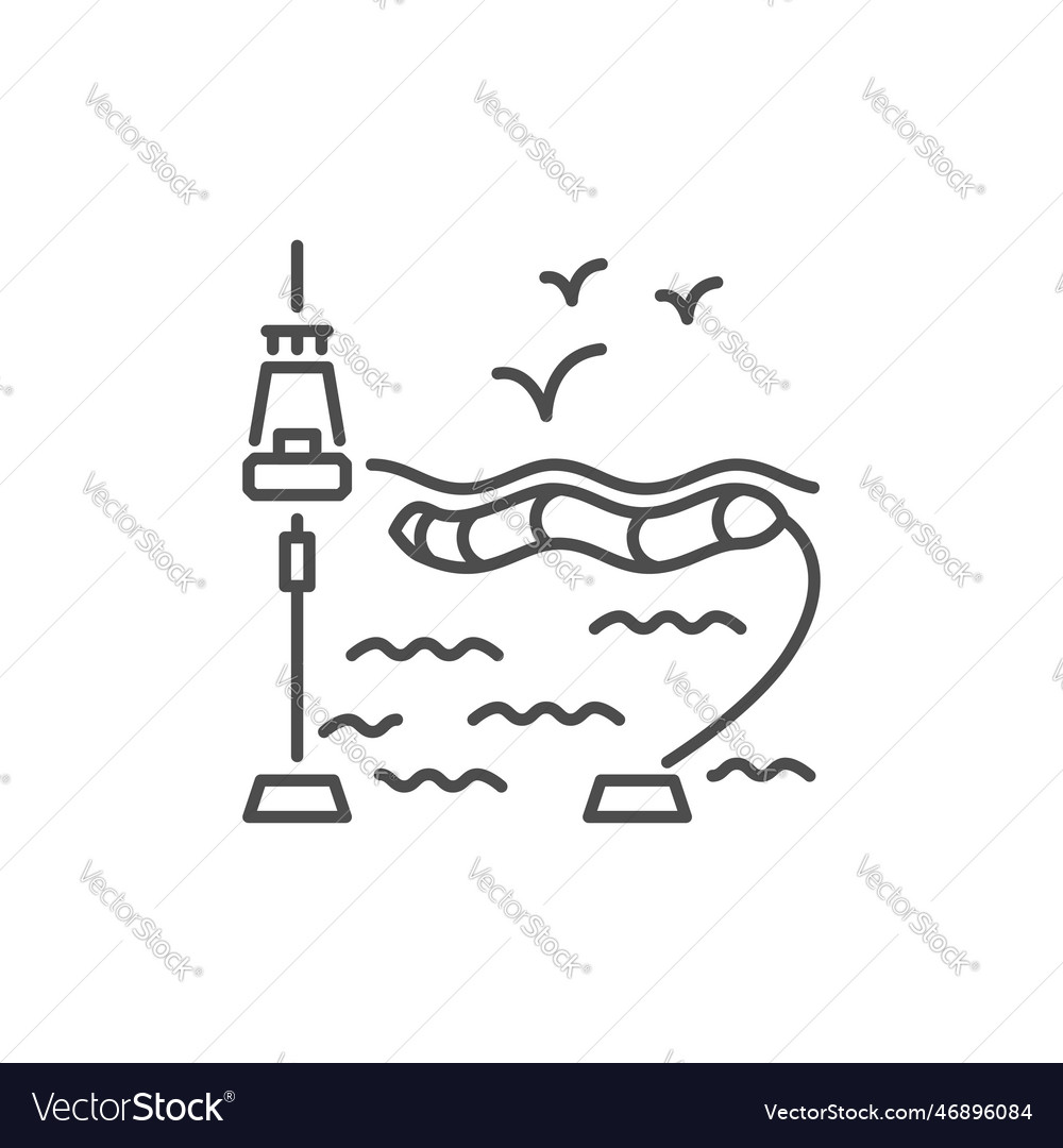 Wave energy related linear icon