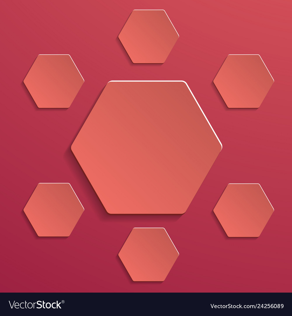 Abstract creative image with hexagons one big