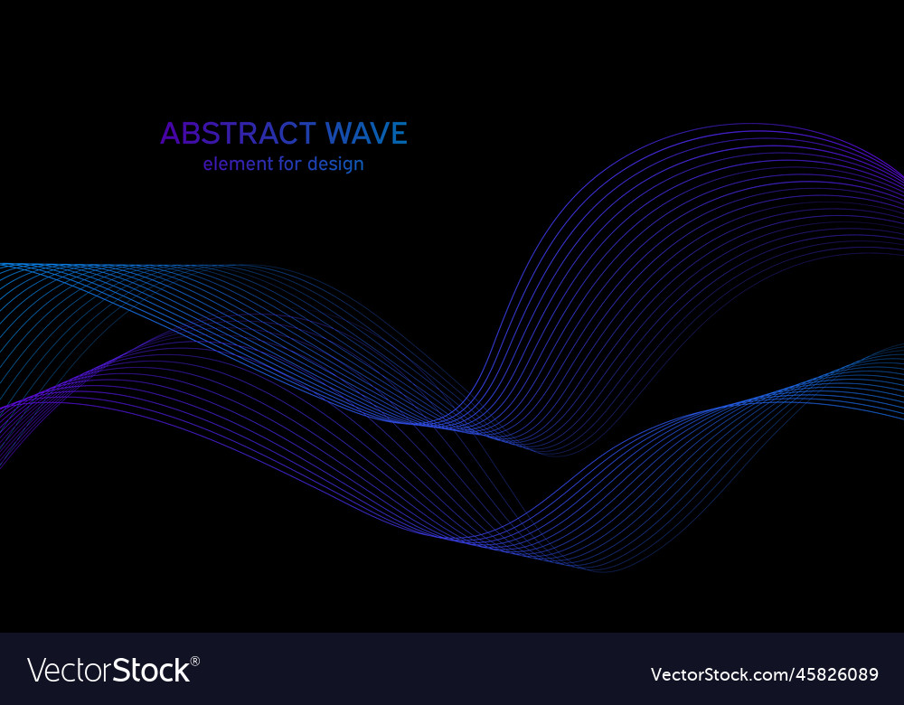 Abstract wave element for design digital Vector Image Abstract wave element for design digital