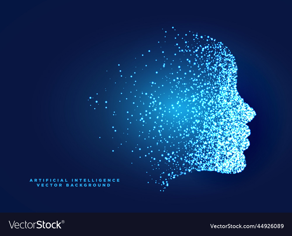 Artificial Intelligence Particle Face
