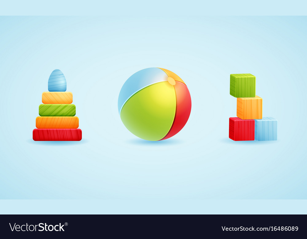 Картинка пирамидка кубики и мячик