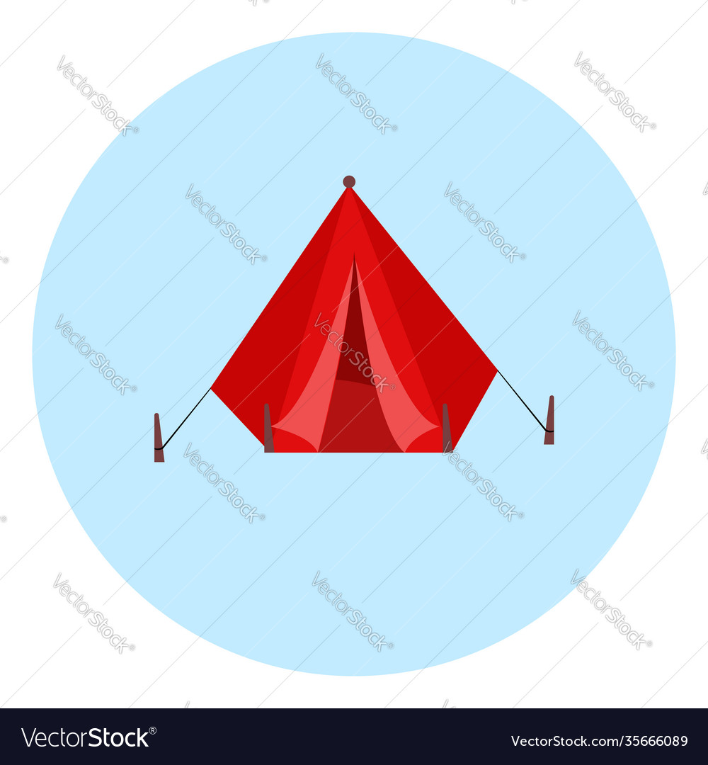 Camping tent on a white background Royalty Free Vector Image