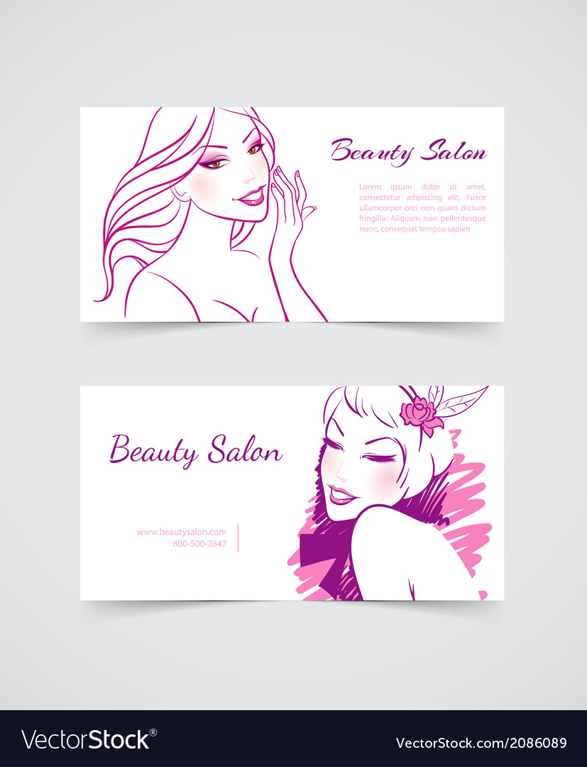 Cards with women Royalty Free Vector Image - VectorStock