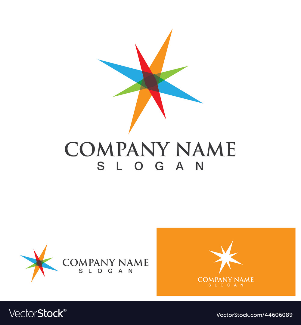 Creative compass concept logo design template