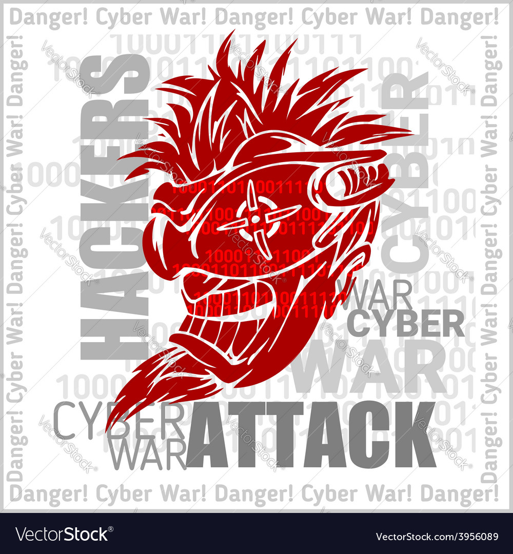 Cyber Attack - Hacker Warning Sign