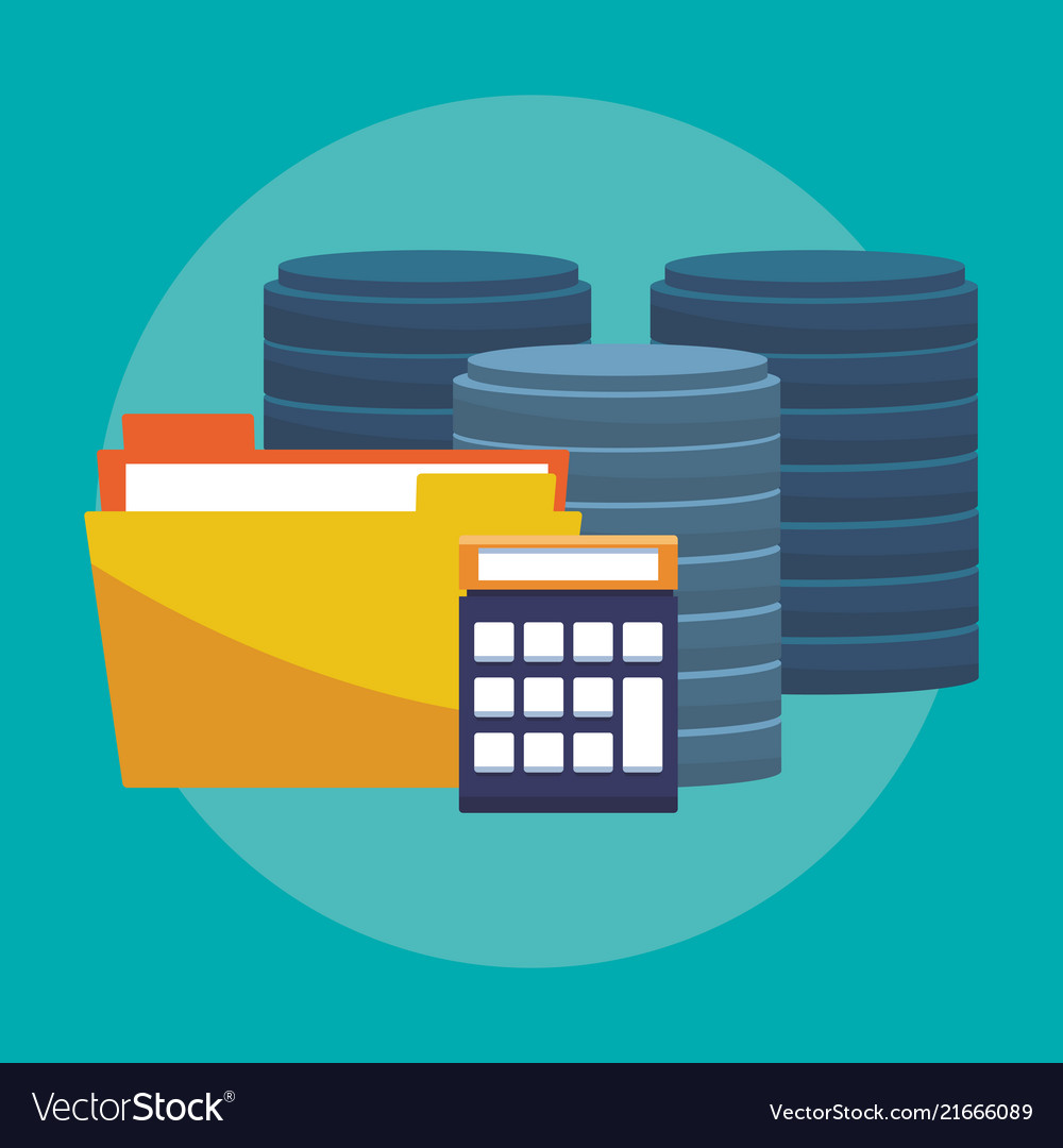 Database and cloud computing vector image Database and cloud computing
