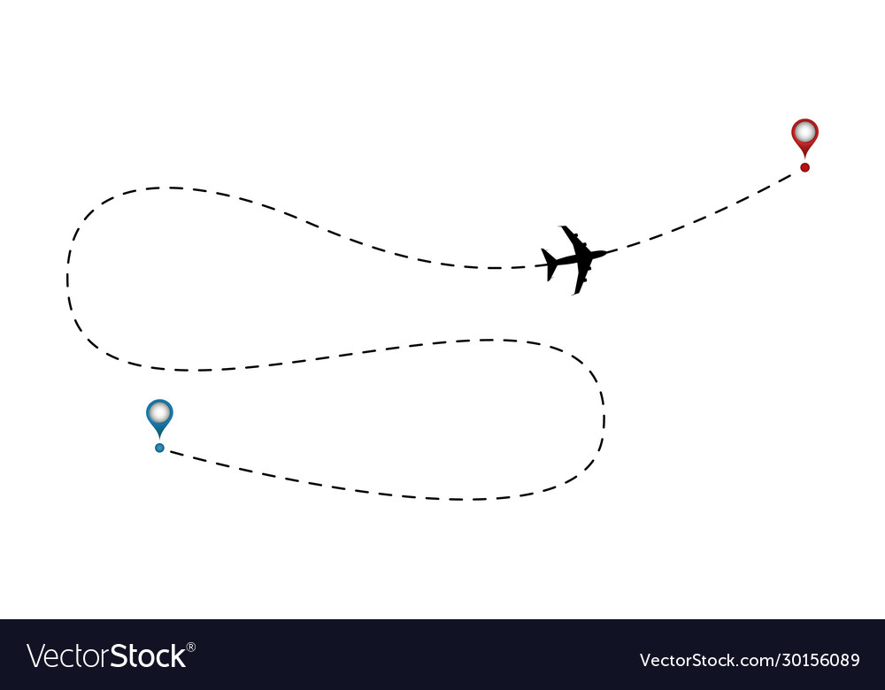 Flight Route Path Line
