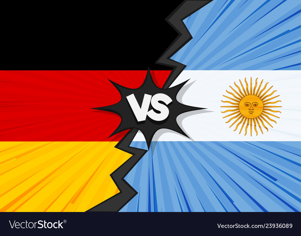 Germany versus argentina flag