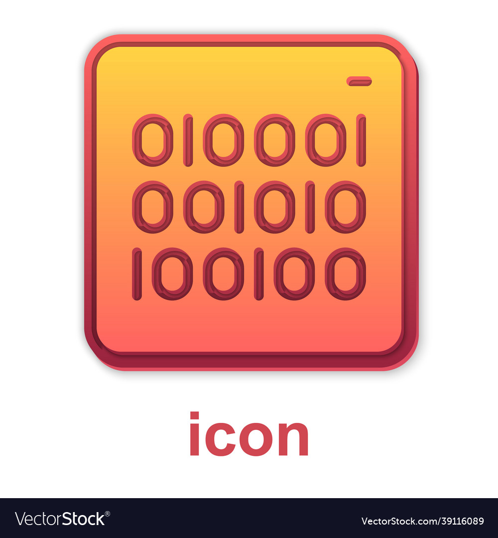 Gold binäre Code-Symbol isoliert auf weißem Hintergrund vector image Gold binäre Code-Symbol isoliert auf weißem Hintergrund