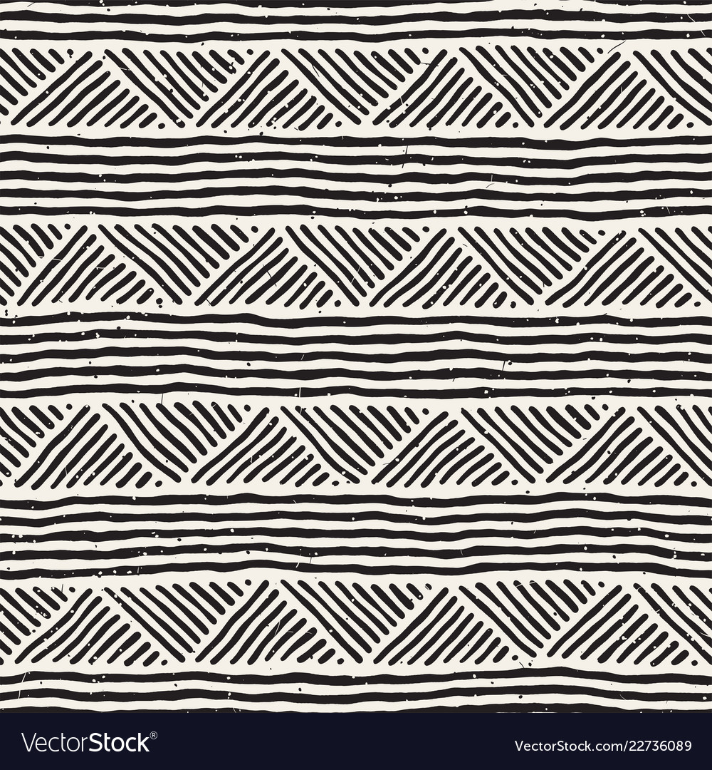 Hand drawn style ethnic seamless pattern abstract vector image Hand drawn style ethnic seamless pattern abstract