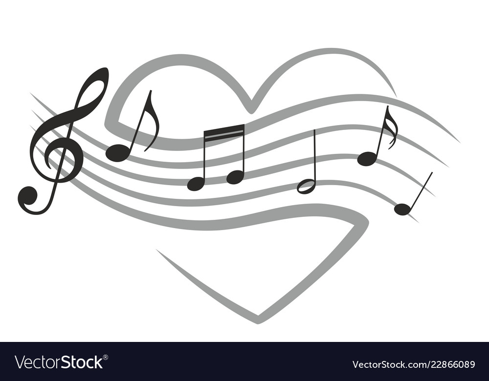 music notes heart